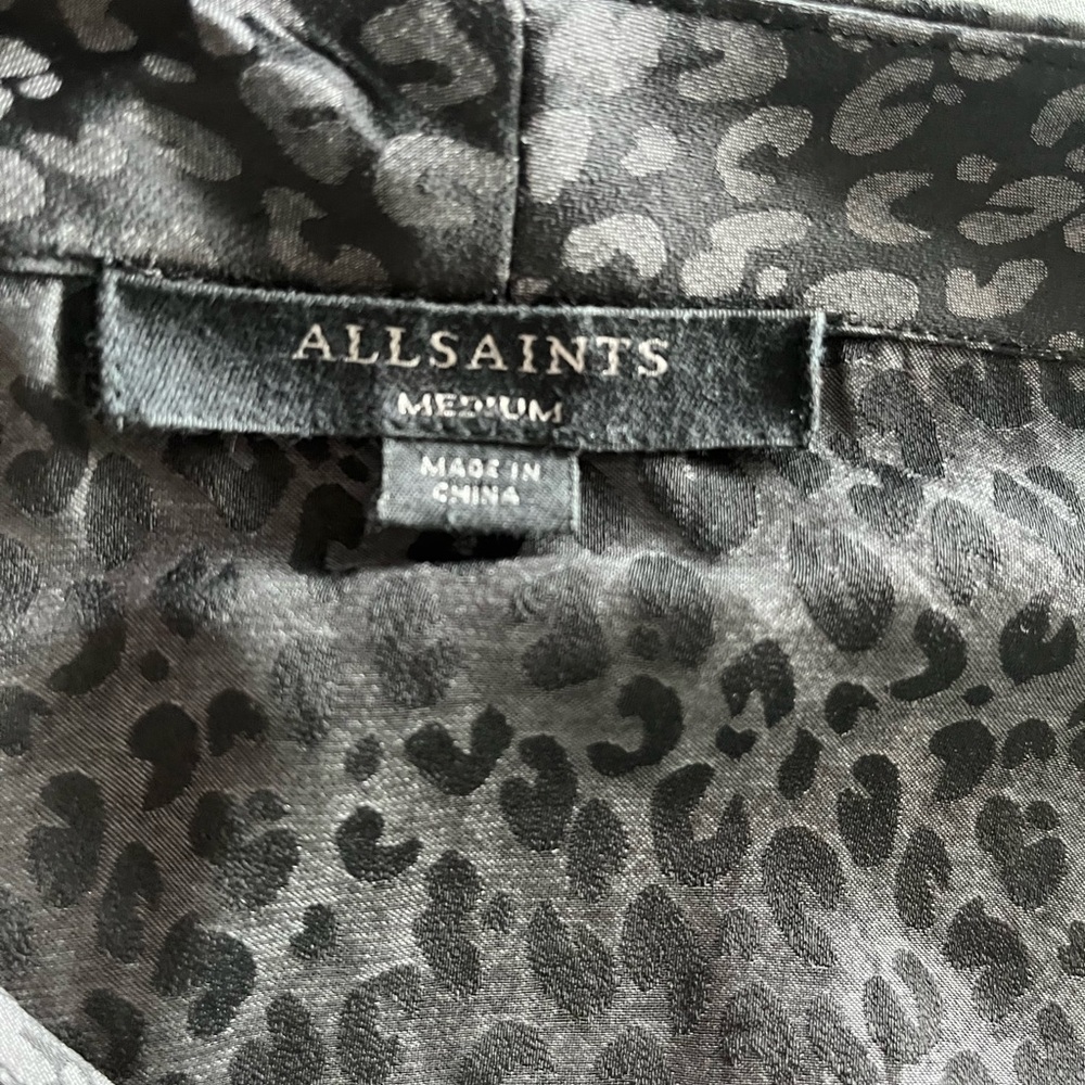 All Saints Black Patterned Dress - Picture 8 of 9